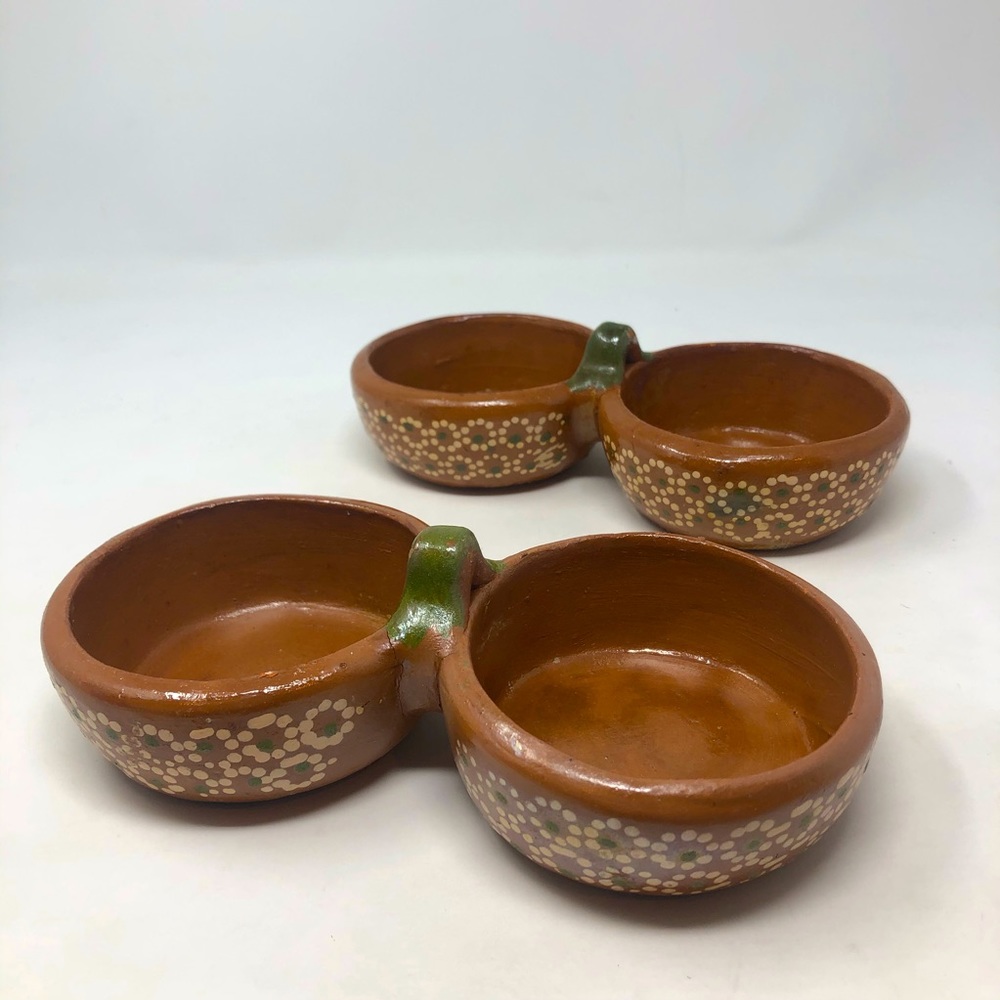 Mexican Pottery Condiment Bowls Sets